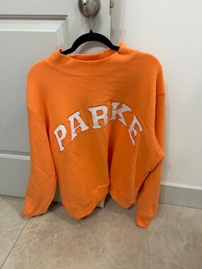 Parke L/XL Creamsicle Mockneck Sweatshirt. 🧡⚡️